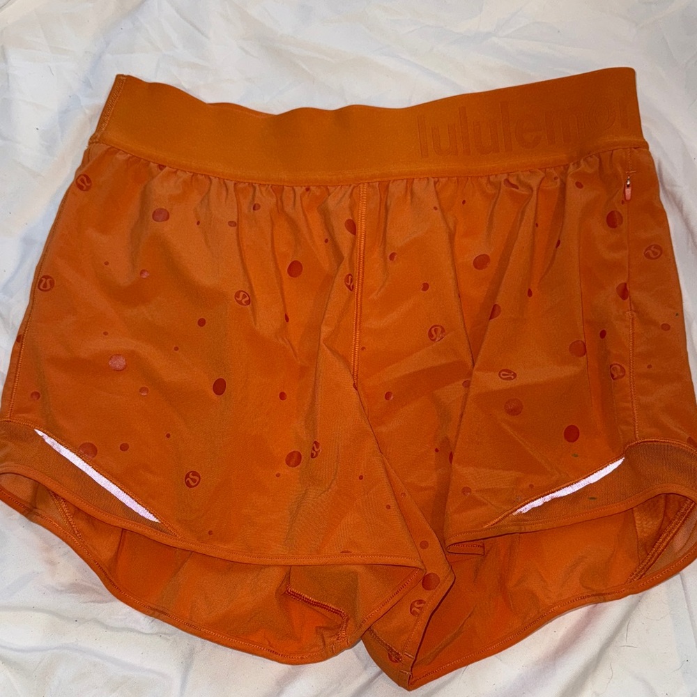 lululemon athletica Vibrant Orange Athletic Shorts